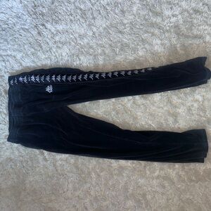 Kappa Black Track Pants with Logo